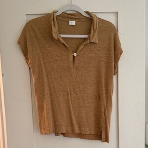 Poetry Tan linen shirt
